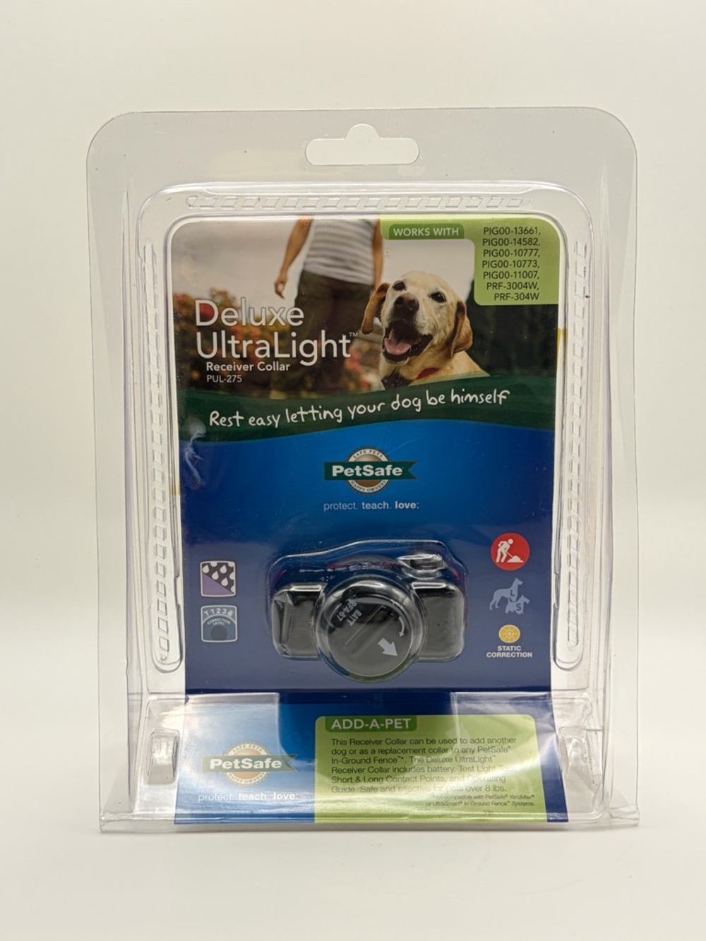 PetSafe PUL-275 In-Ground Deluxe Ultralight Collar Receiver New In Pkg Add A Pet